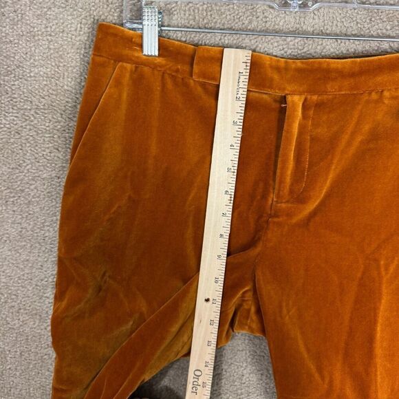 Equipment Burcet Pants Womens Size‎ 6 Sugar Almond Velvet Skinny Ankle Trouser - Picture 6 of 12